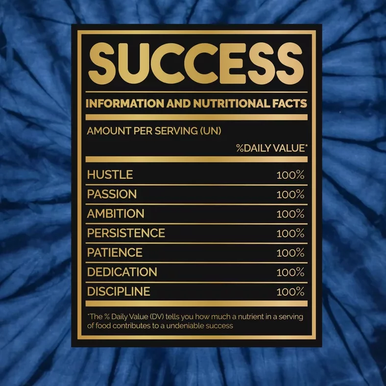 Success Nutritional Facts Tie-Dye T-Shirt