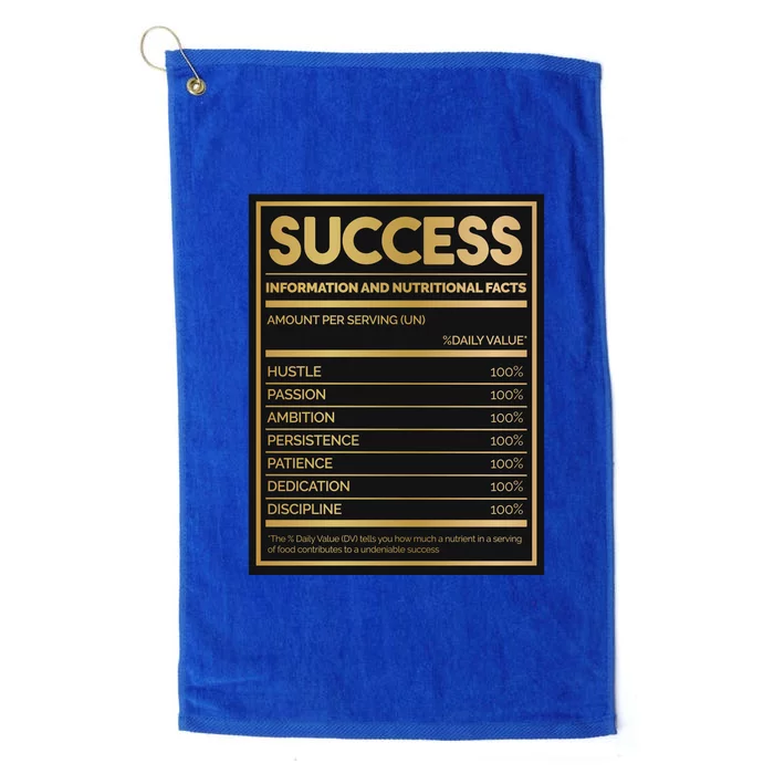 Success Nutritional Facts Platinum Collection Golf Towel