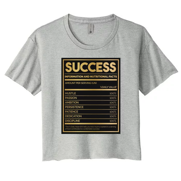 Success Nutritional Facts Women's Crop Top Tee