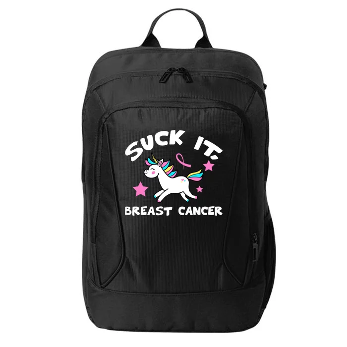 Suck It Breast Cancer unicorn City Backpack