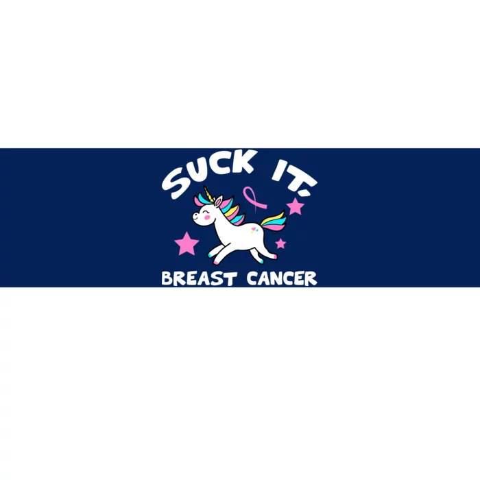 Suck It Breast Cancer unicorn Bumper Sticker