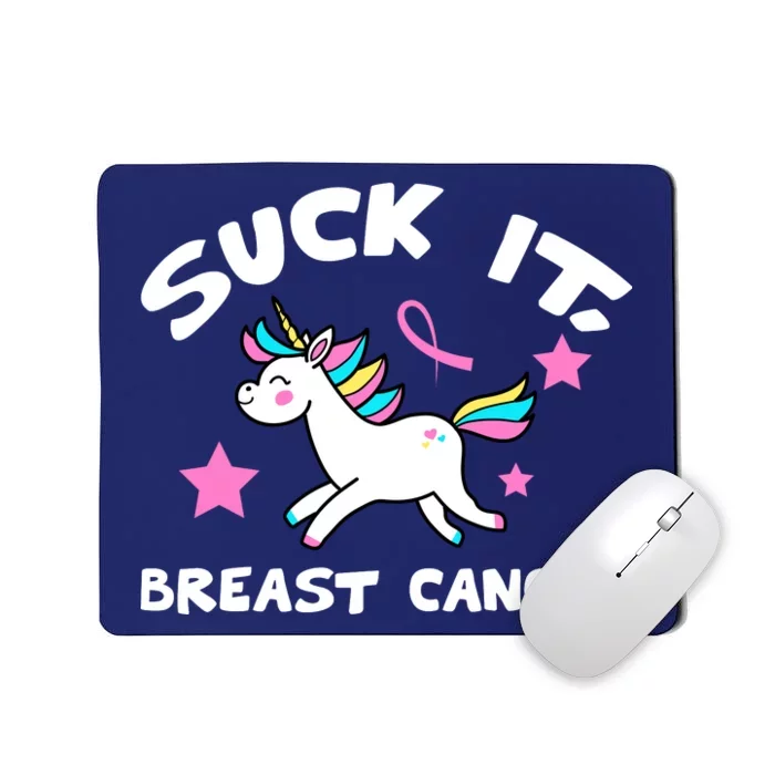 Suck It Breast Cancer unicorn Mousepad