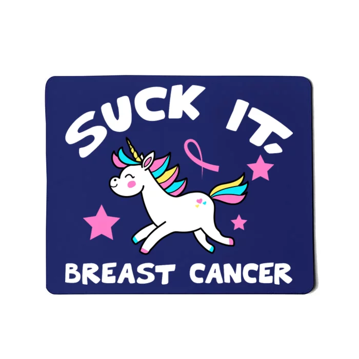 Suck It Breast Cancer unicorn Mousepad