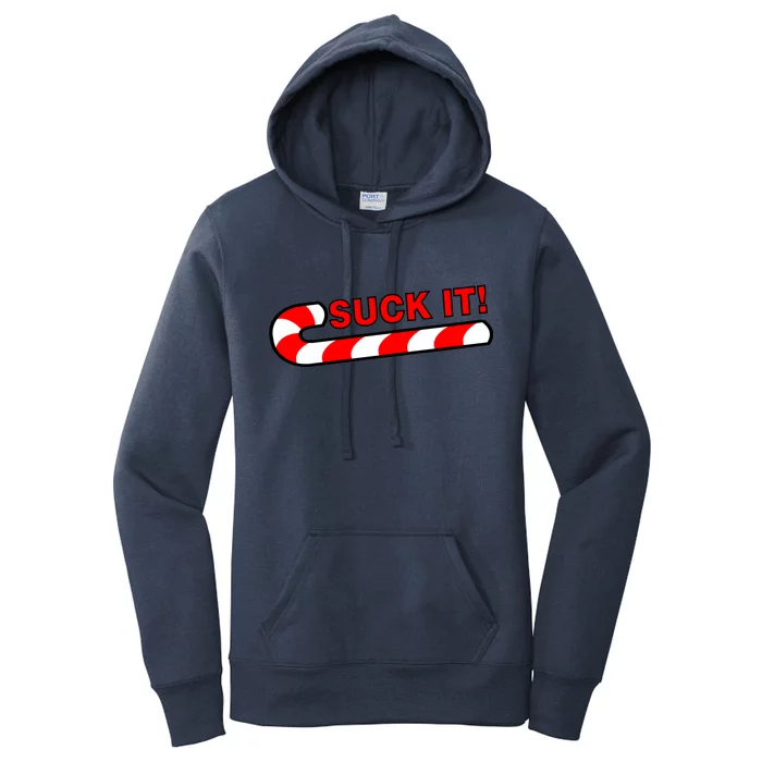 Suck It Candy Cane Women's Pullover Hoodie