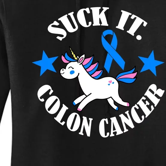 Suck It Colon Cancer Women's Pullover Hoodie