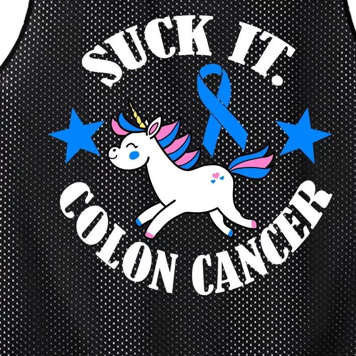 Suck It Colon Cancer Mesh Reversible Basketball Jersey Tank