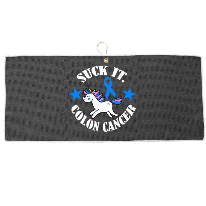 Suck It Colon Cancer Large Microfiber Waffle Golf Towel