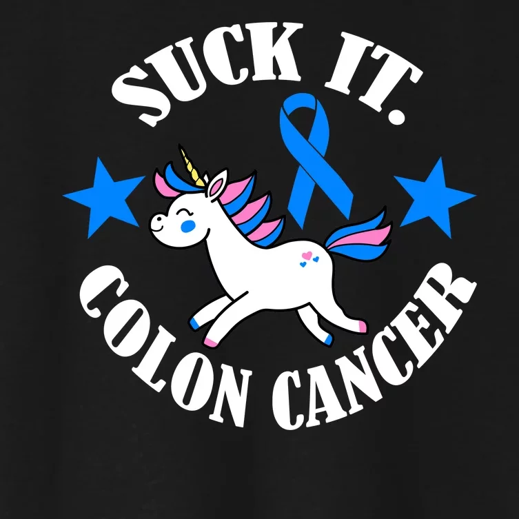 Suck It Colon Cancer Women's Crop Top Tee