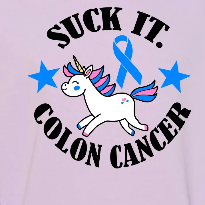 Suck It Colon Cancer Garment-Dyed Sweatshirt