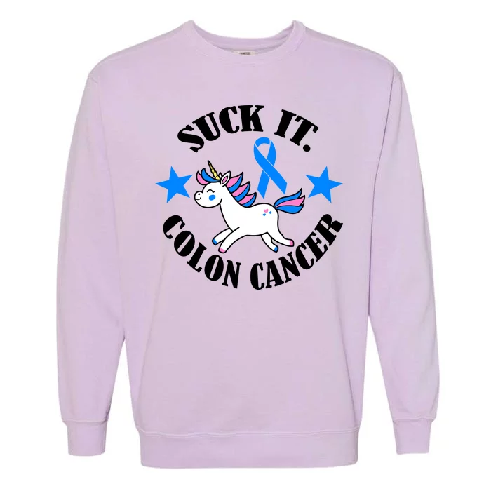 Suck It Colon Cancer Garment-Dyed Sweatshirt