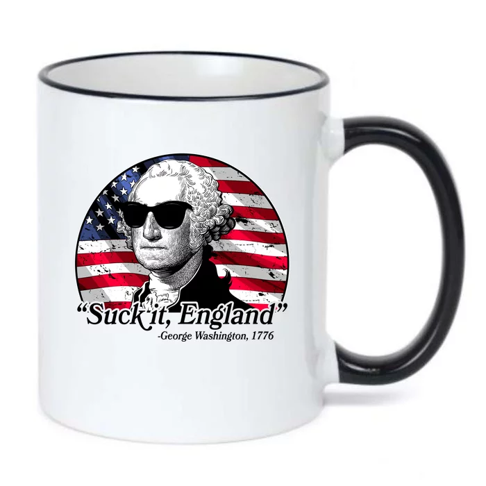 Suck It England George Washington 1776 Black Color Changing Mug