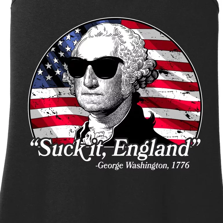 Suck It England George Washington 1776 Ladies Essential Tank