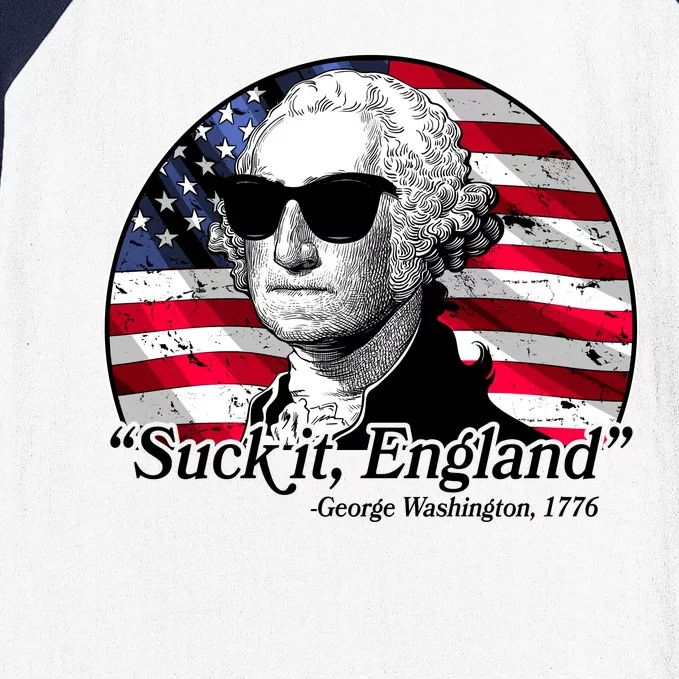 Suck It England George Washington 1776 Baseball Sleeve Shirt