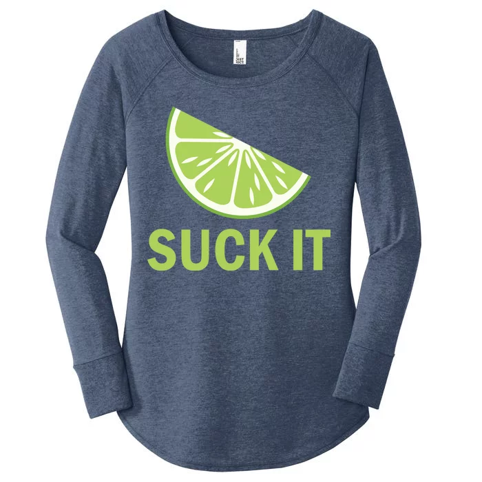 Suck It Funny Tequila Shot Women's Perfect Tri Tunic Long Sleeve Shirt