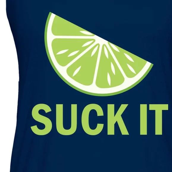 Suck It Funny Tequila Shot Ladies Essential Flowy Tank