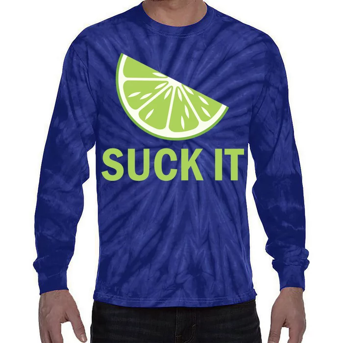 Suck It Funny Tequila Shot Tie-Dye Long Sleeve Shirt