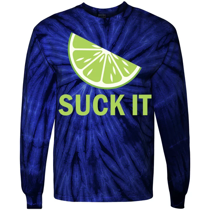 Suck It Funny Tequila Shot Tie-Dye Long Sleeve Shirt