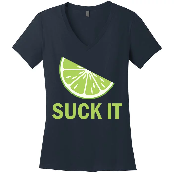 Suck It Funny Tequila Shot Women's V-Neck T-Shirt