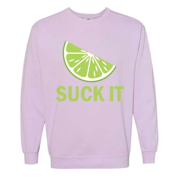 Suck It Funny Tequila Shot Garment-Dyed Sweatshirt