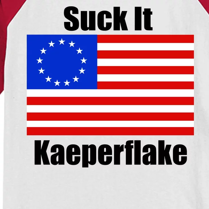 Suck It Kaeperflake Betsy Ross Flag Kids Colorblock Raglan Jersey