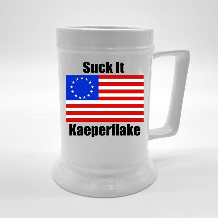 Suck It Kaeperflake Betsy Ross Flag Front & Back Beer Stein