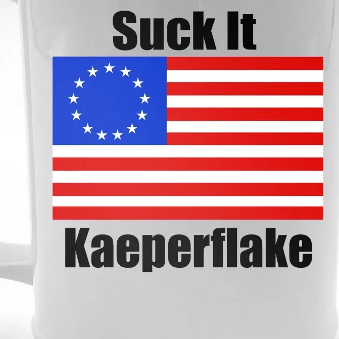 Suck It Kaeperflake Betsy Ross Flag Front & Back Beer Stein