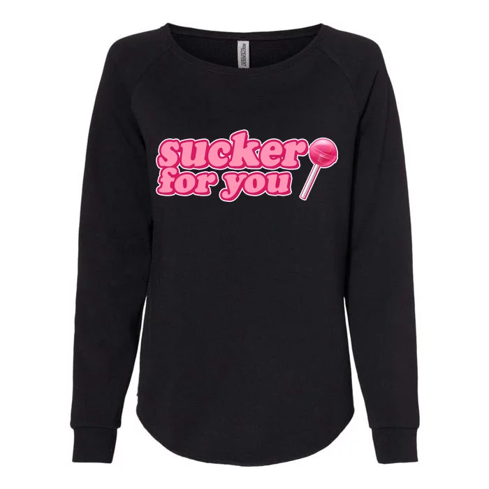 Sucker For You Lolipop Womens California Wash Sweatshirt