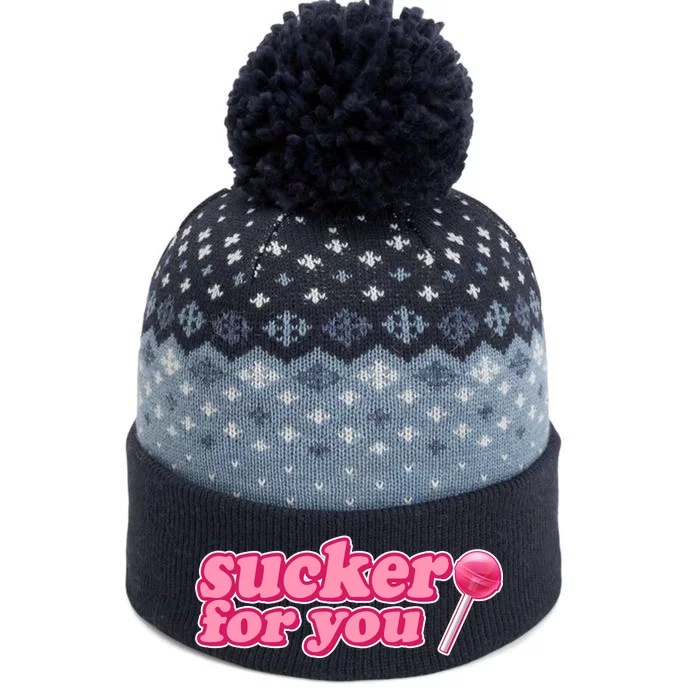 Sucker For You Lolipop The Baniff Cuffed Pom Beanie