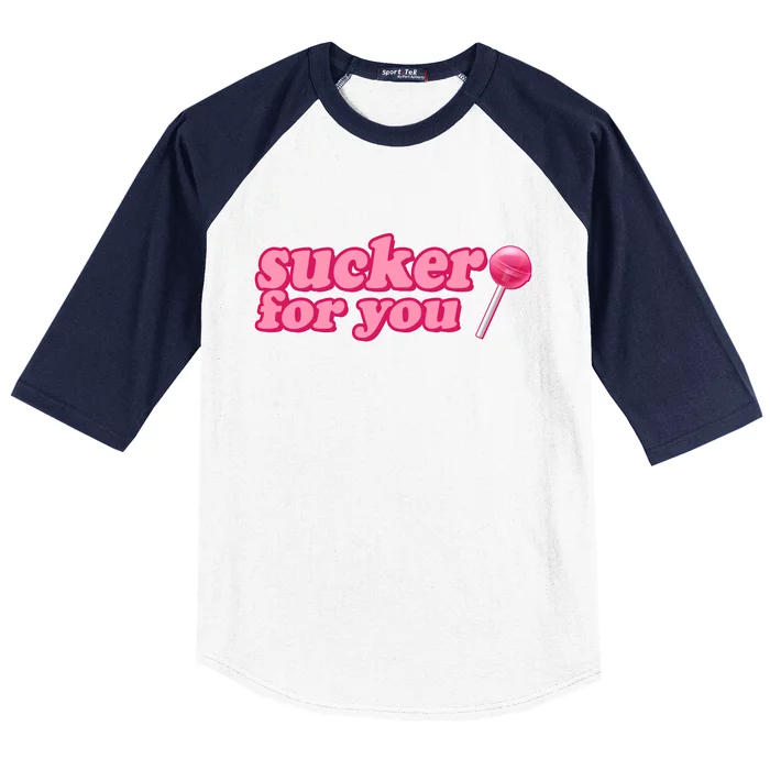 Sucker For You Lolipop Baseball Sleeve Shirt