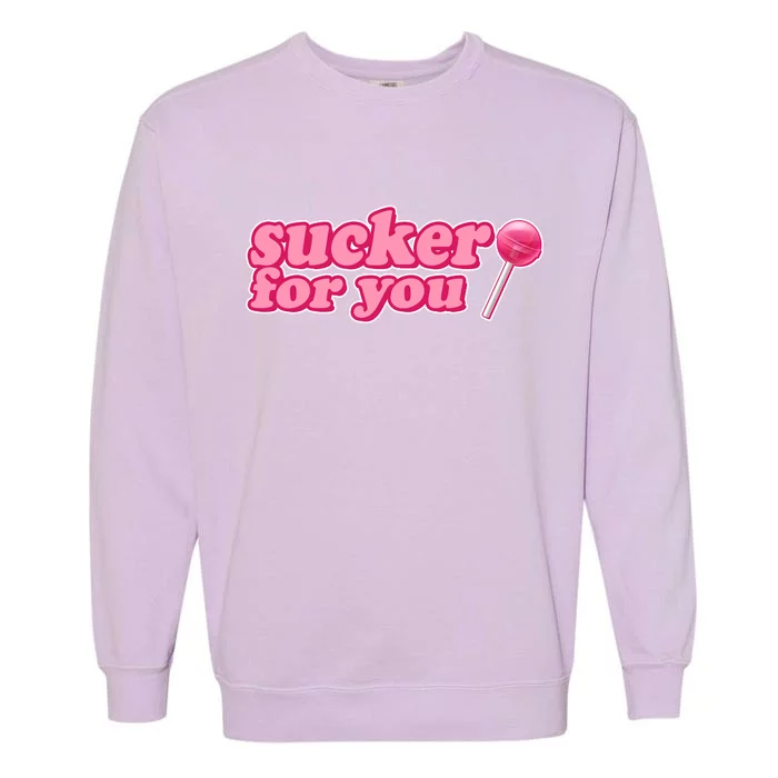 Sucker For You Lolipop Garment-Dyed Sweatshirt