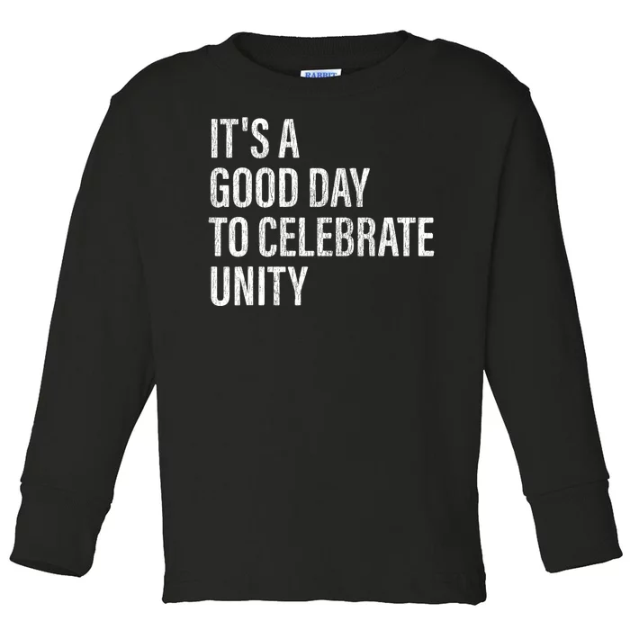 School Unity Day ItS A Good Day To Celebrate Unity Orange Toddler Long Sleeve Shirt