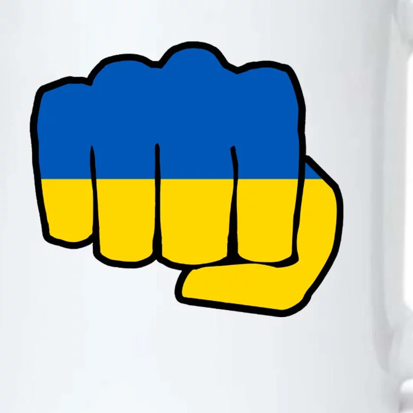 Support Ukraine Flag Fist Black Color Changing Mug