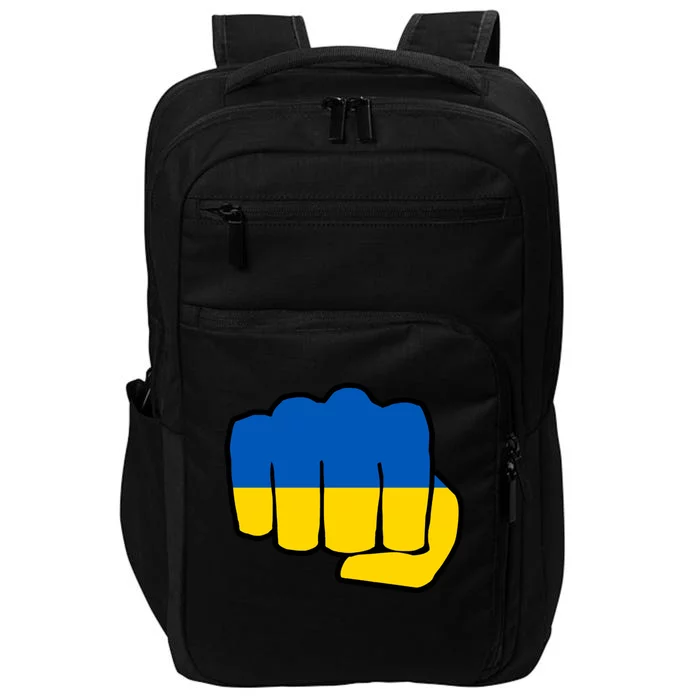 Support Ukraine Flag Fist Impact Tech Backpack