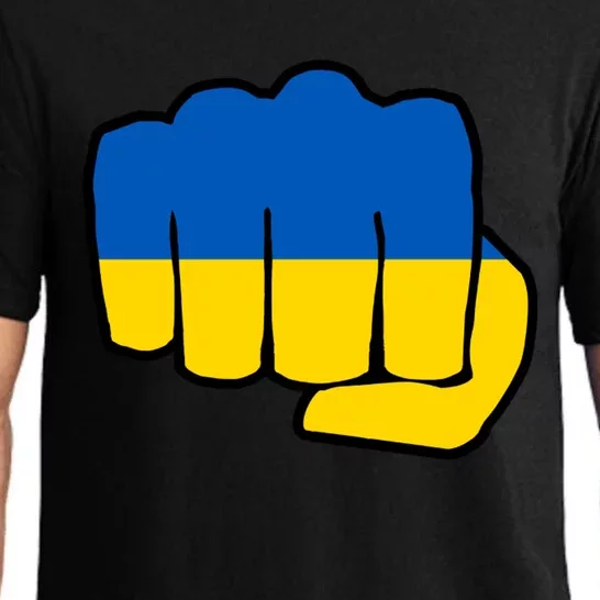 Support Ukraine Flag Fist Pajama Set