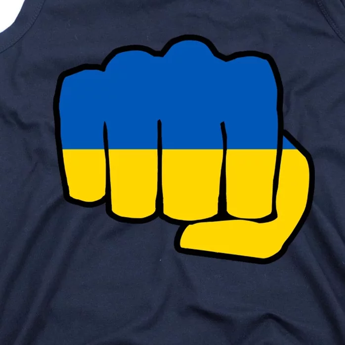 Support Ukraine Flag Fist Tank Top