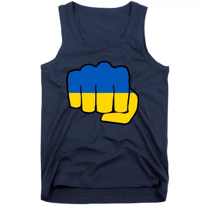 Support Ukraine Flag Fist Tank Top