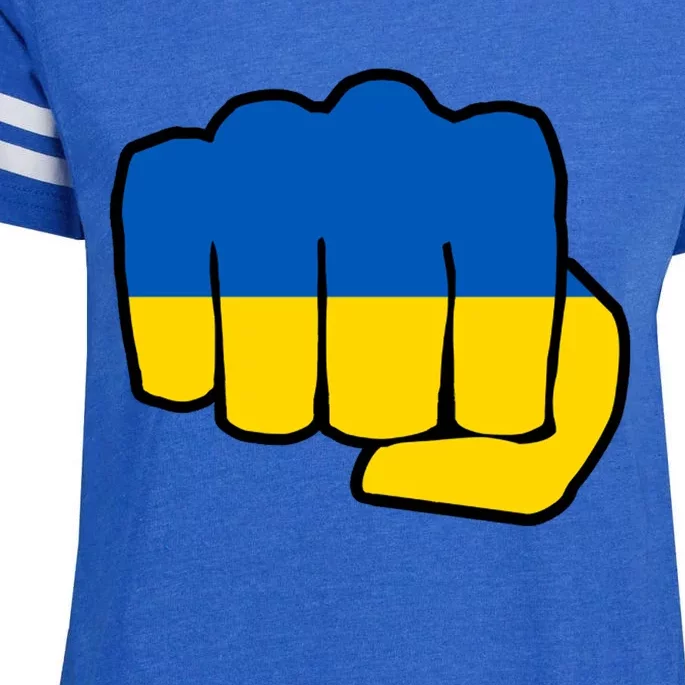 Support Ukraine Flag Fist Enza Ladies Jersey Football T-Shirt