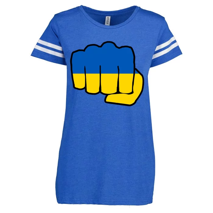 Support Ukraine Flag Fist Enza Ladies Jersey Football T-Shirt