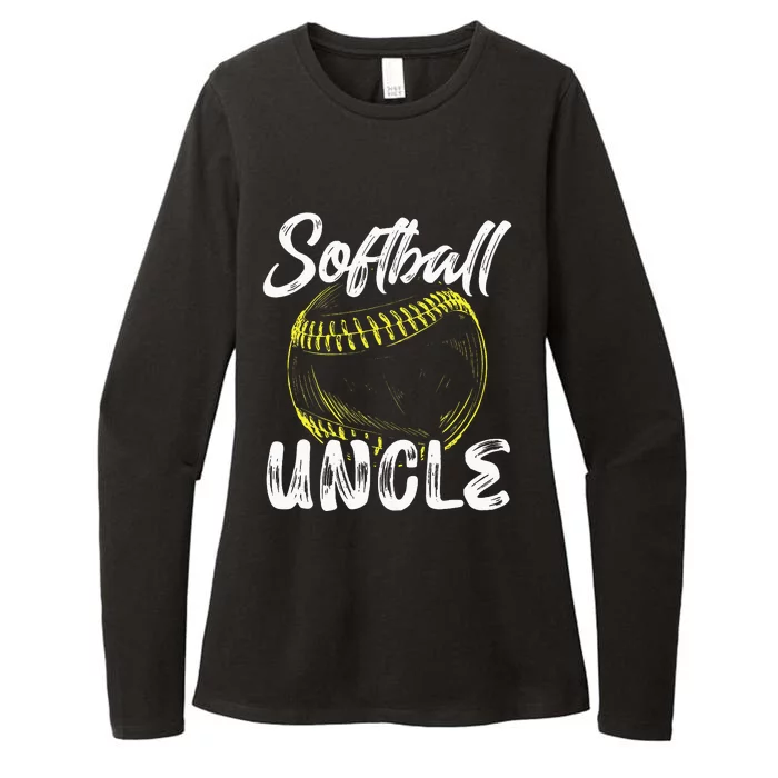 Softball Uncle For Men Family Matching Players Fathers Day Womens CVC Long Sleeve Shirt