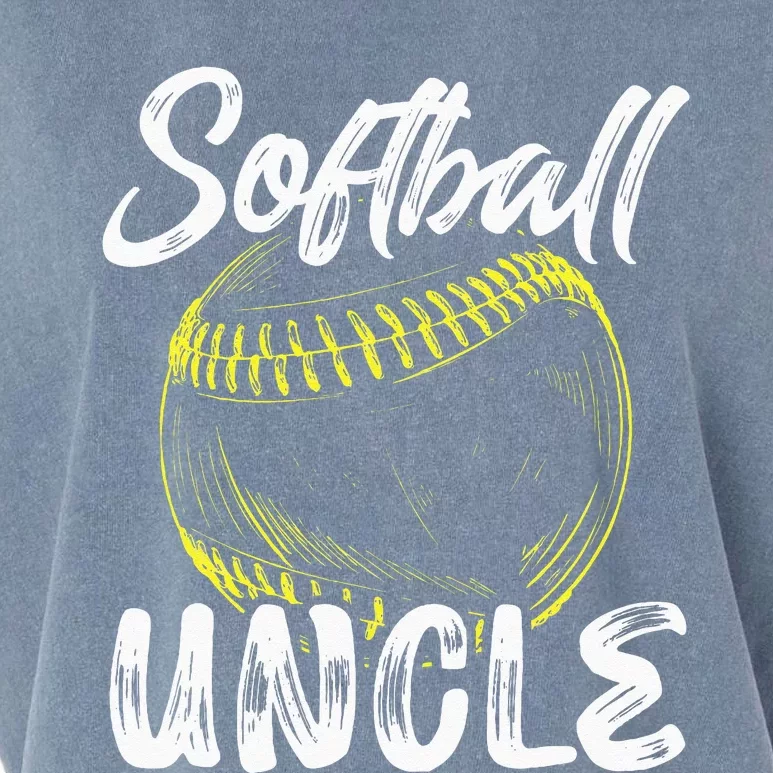 Softball Uncle For Men Family Matching Players Fathers Day Garment-Dyed Women's Muscle Tee