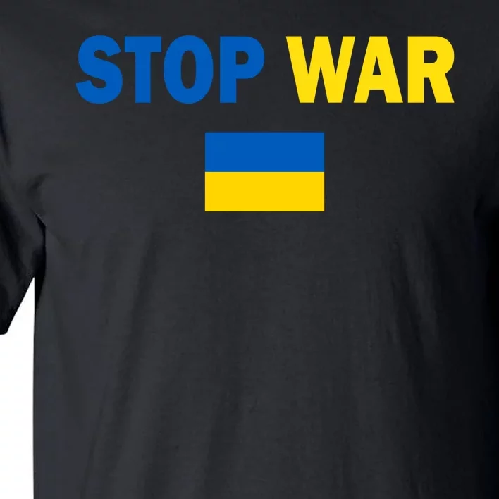 Support Ukraine Flag Stop War Tall T-Shirt