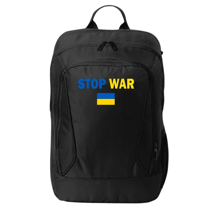 Support Ukraine Flag Stop War City Backpack