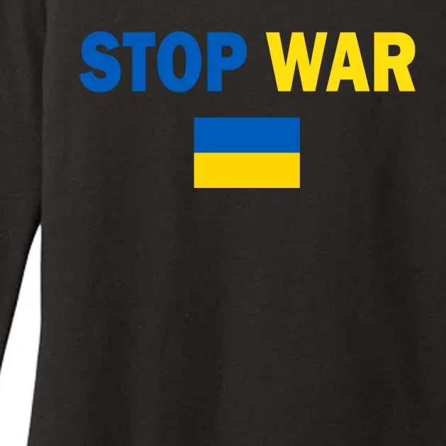 Support Ukraine Flag Stop War Womens CVC Long Sleeve Shirt