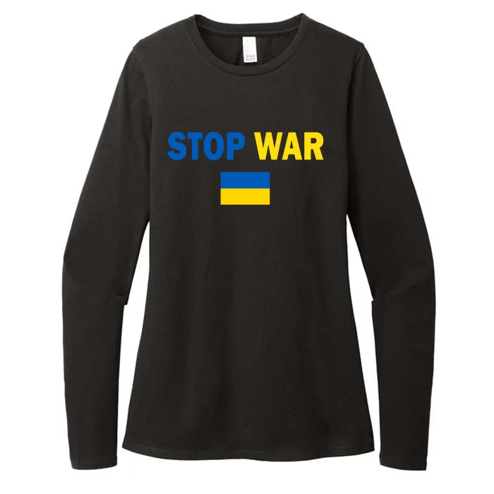 Support Ukraine Flag Stop War Womens CVC Long Sleeve Shirt