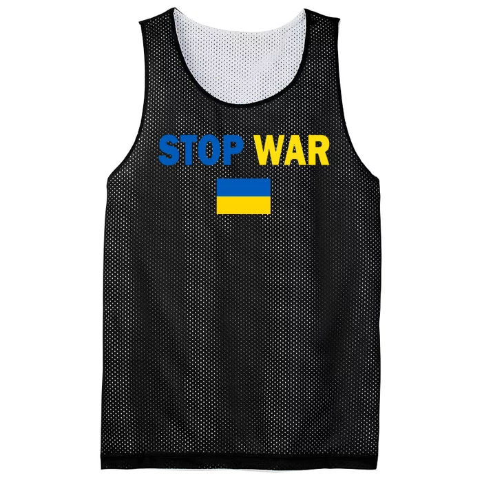 Support Ukraine Flag Stop War Mesh Reversible Basketball Jersey Tank