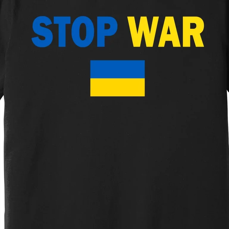 Support Ukraine Flag Stop War Premium T-Shirt