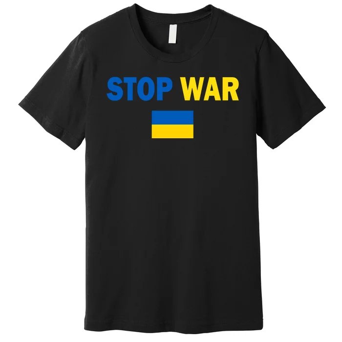 Support Ukraine Flag Stop War Premium T-Shirt