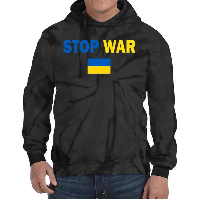 Support Ukraine Flag Stop War Tie Dye Hoodie