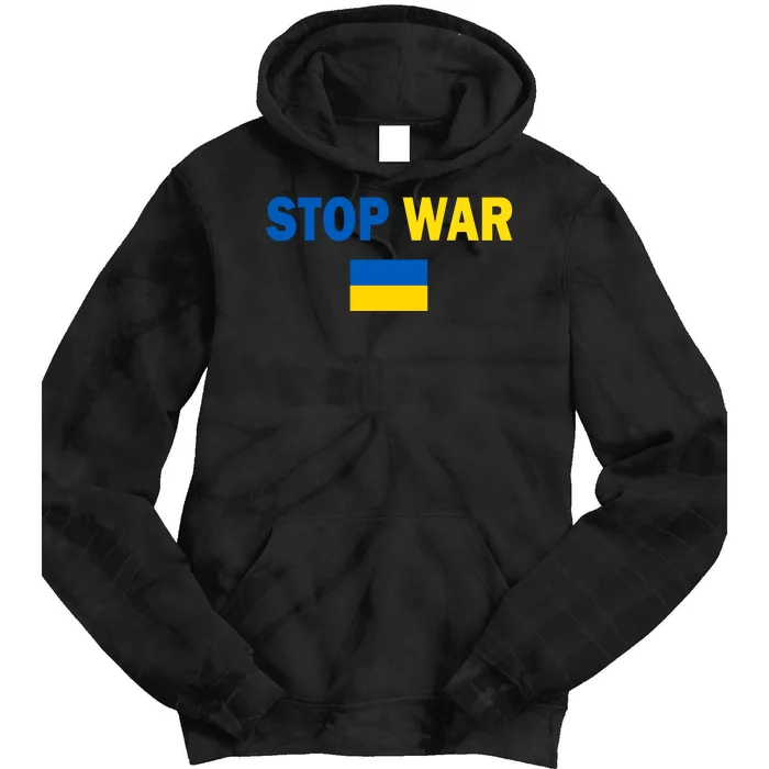 Support Ukraine Flag Stop War Tie Dye Hoodie