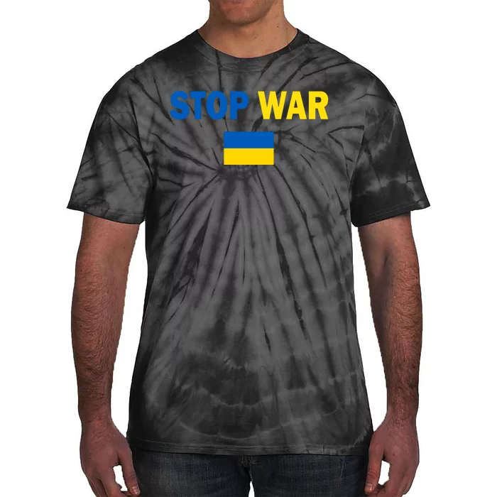 Support Ukraine Flag Stop War Tie-Dye T-Shirt